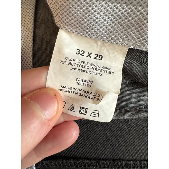 Haggar Men’s Gray Dress Pants 32x29 Flat Front Polyester Blend Work Office - Picture 12 of 13